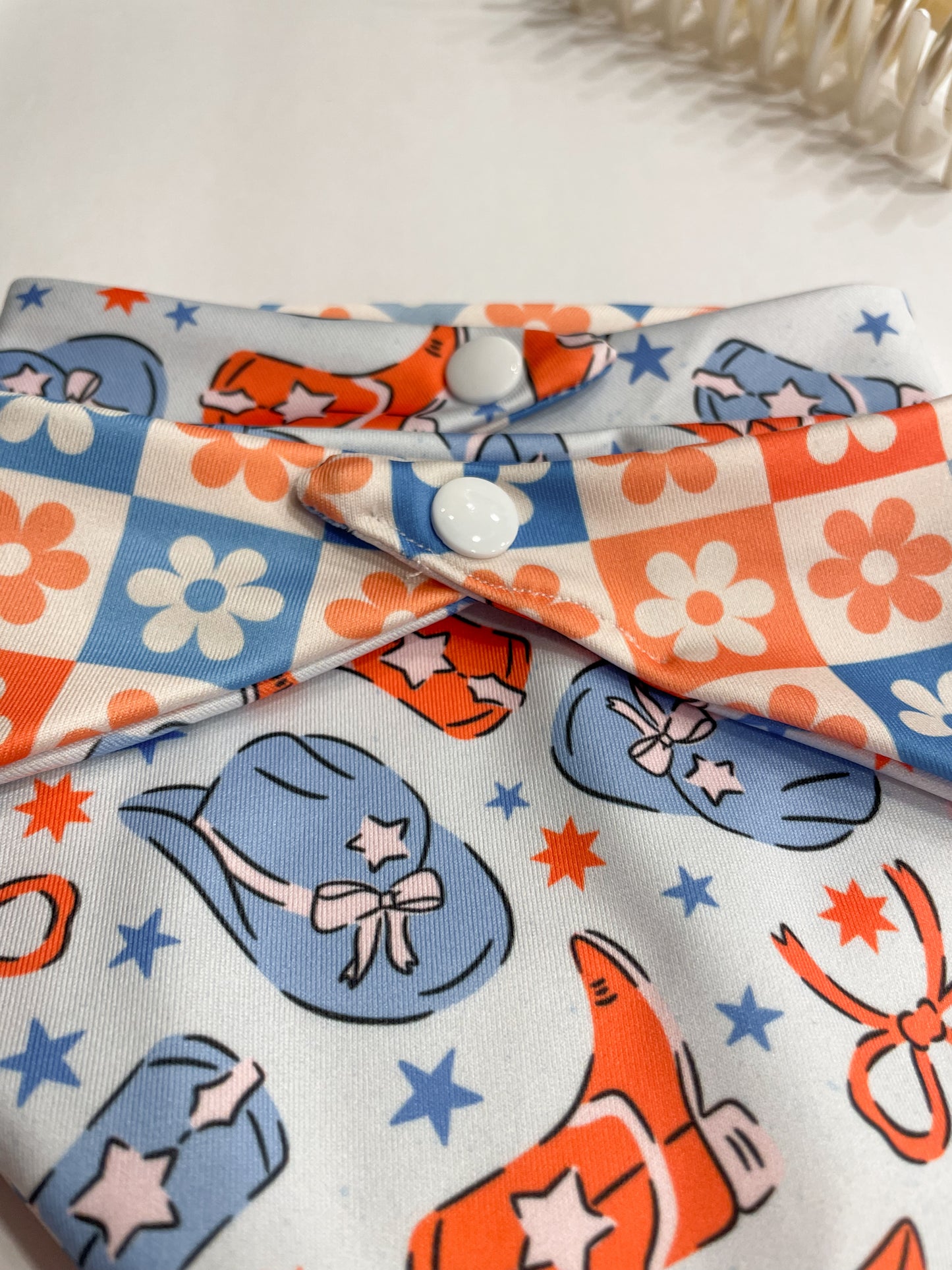 “Red, White, + Boots” Swim Bandana