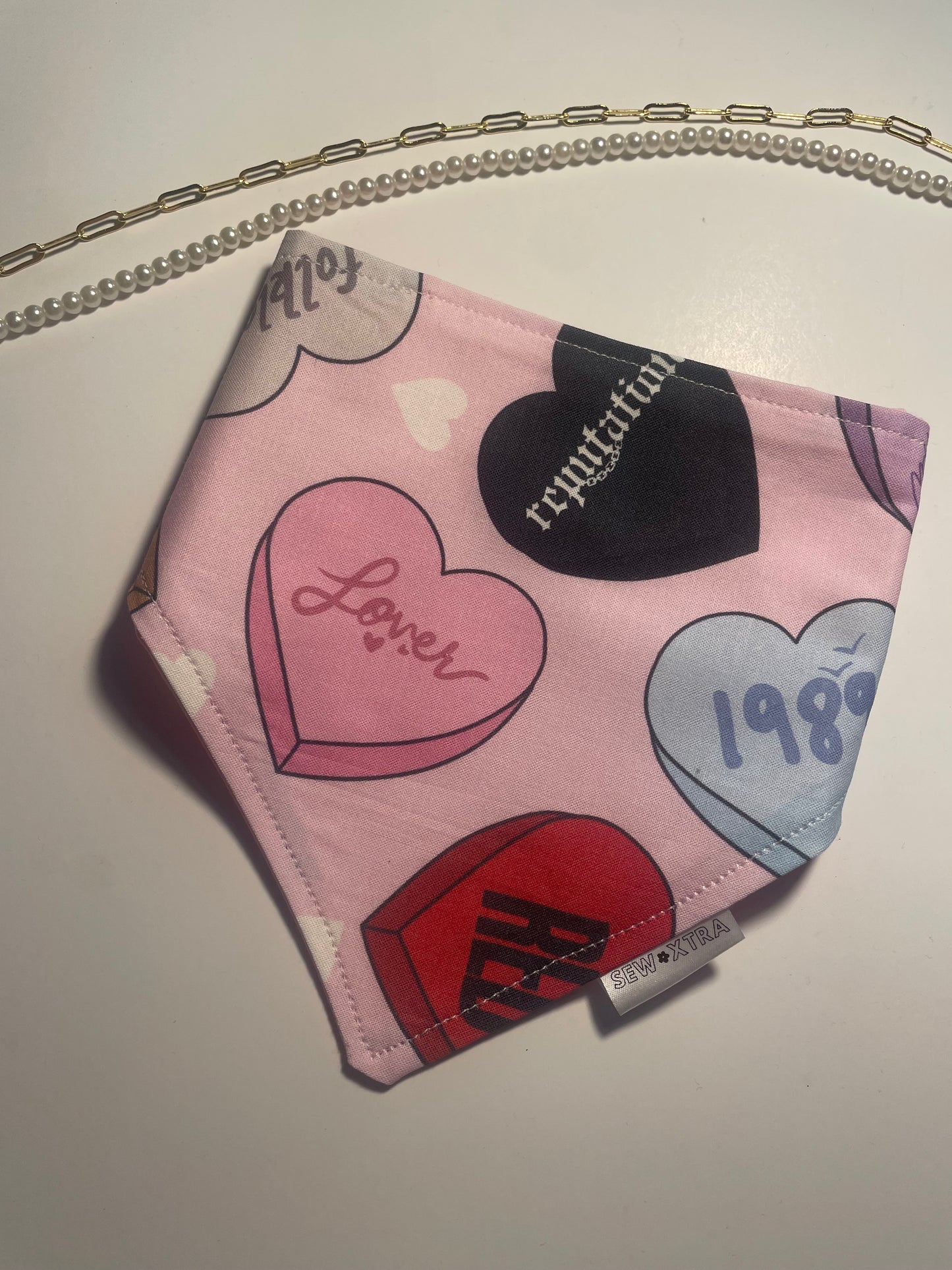Taylor Swift Conversation Hearts bandana