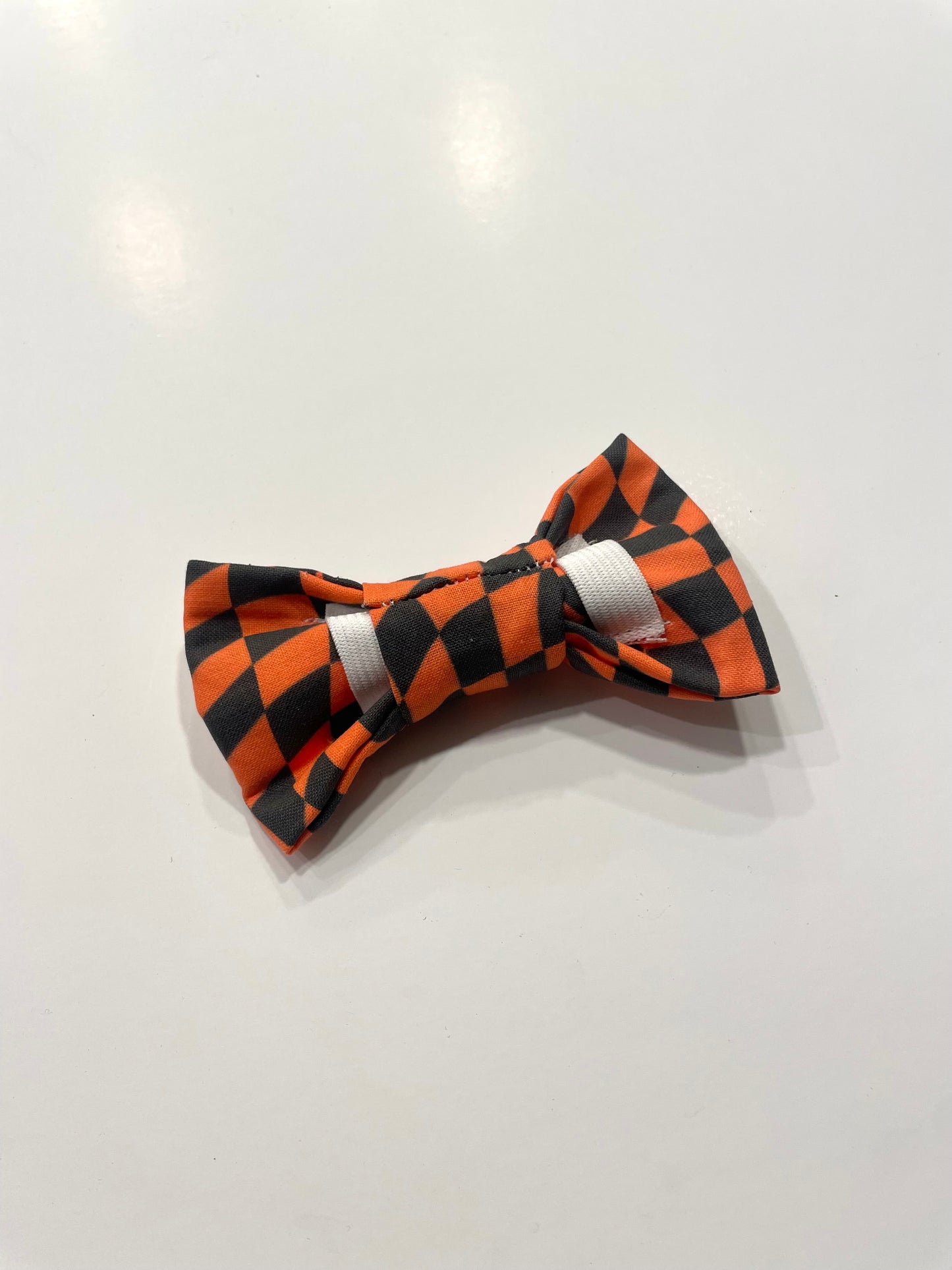 Orange checks bowtie