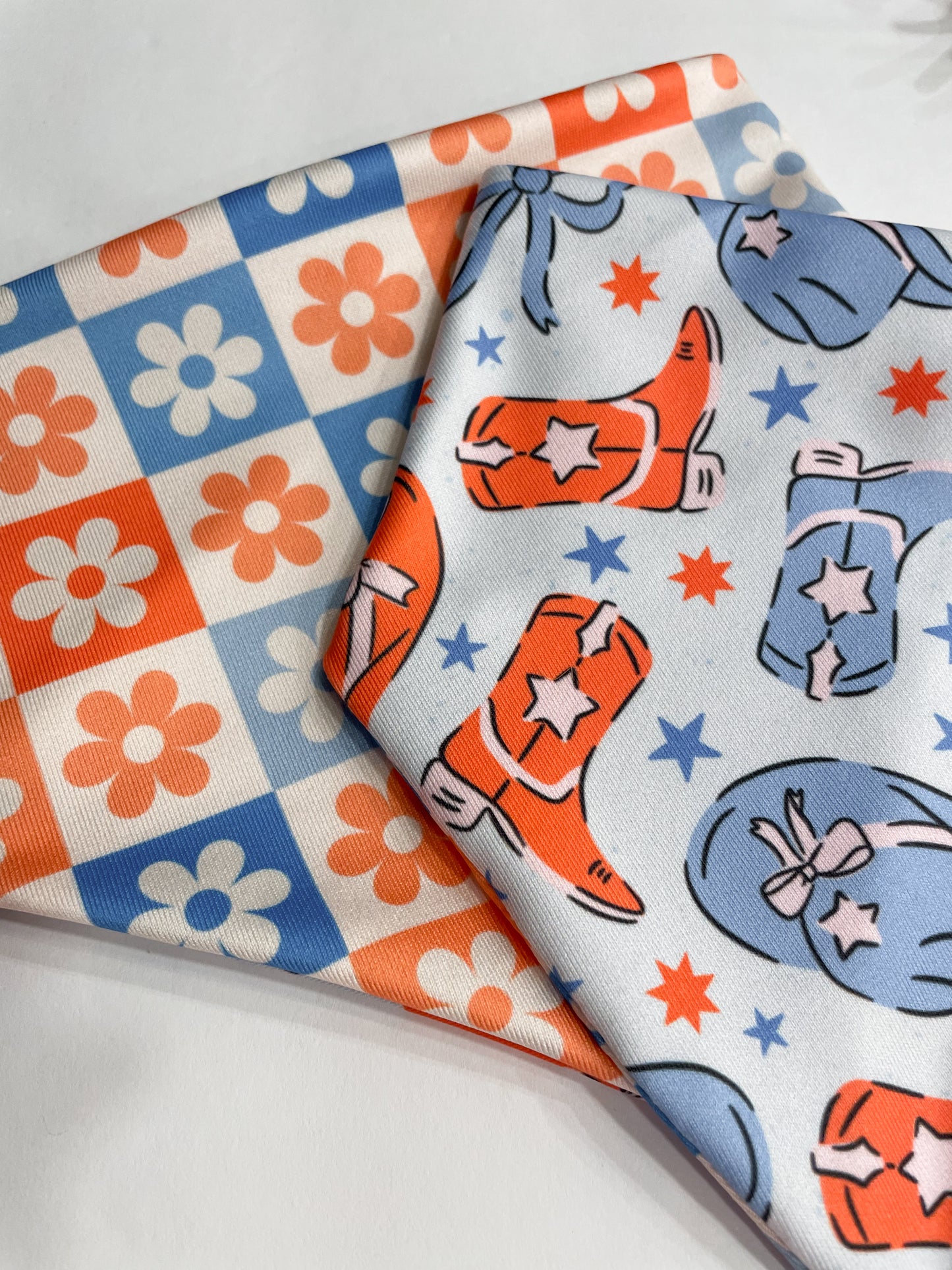 “Red, White, + Boots” Swim Bandana