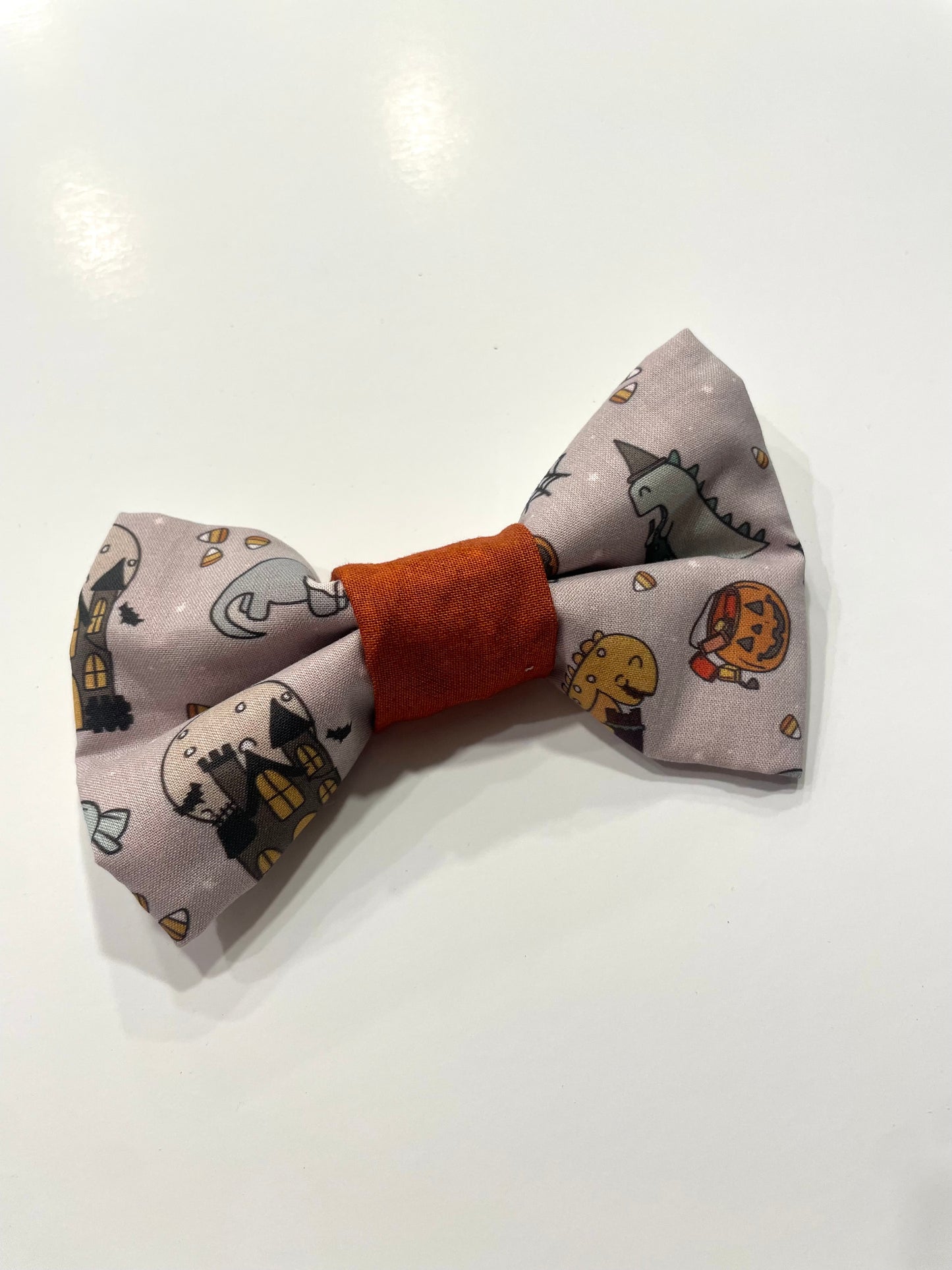 Dino trick or treat bowtie