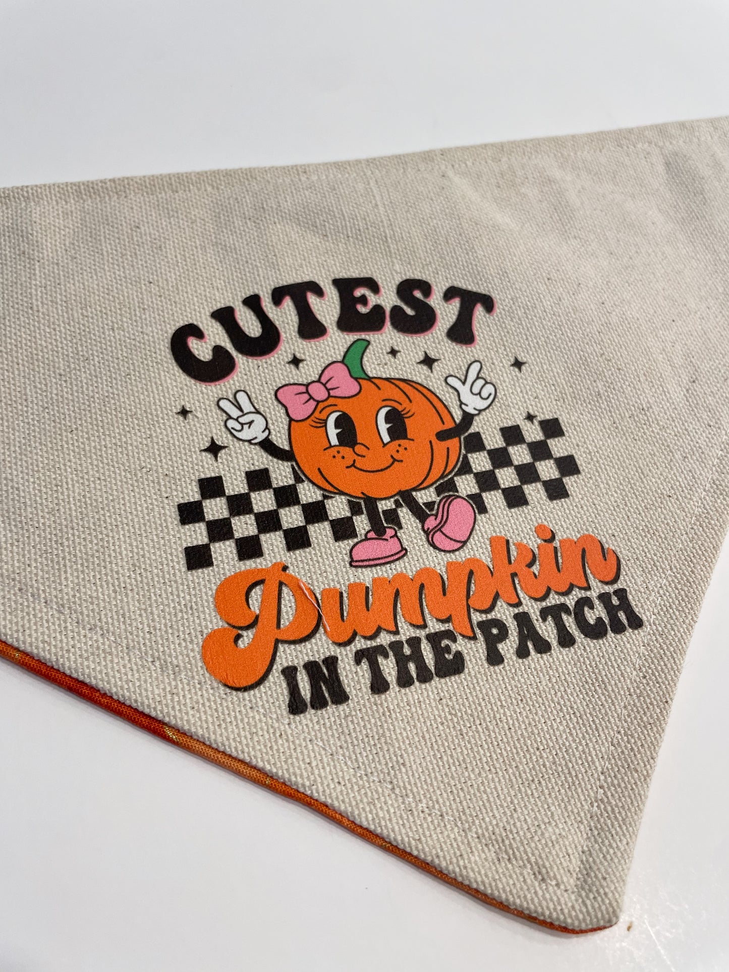 “cutest pumpkin” bandana