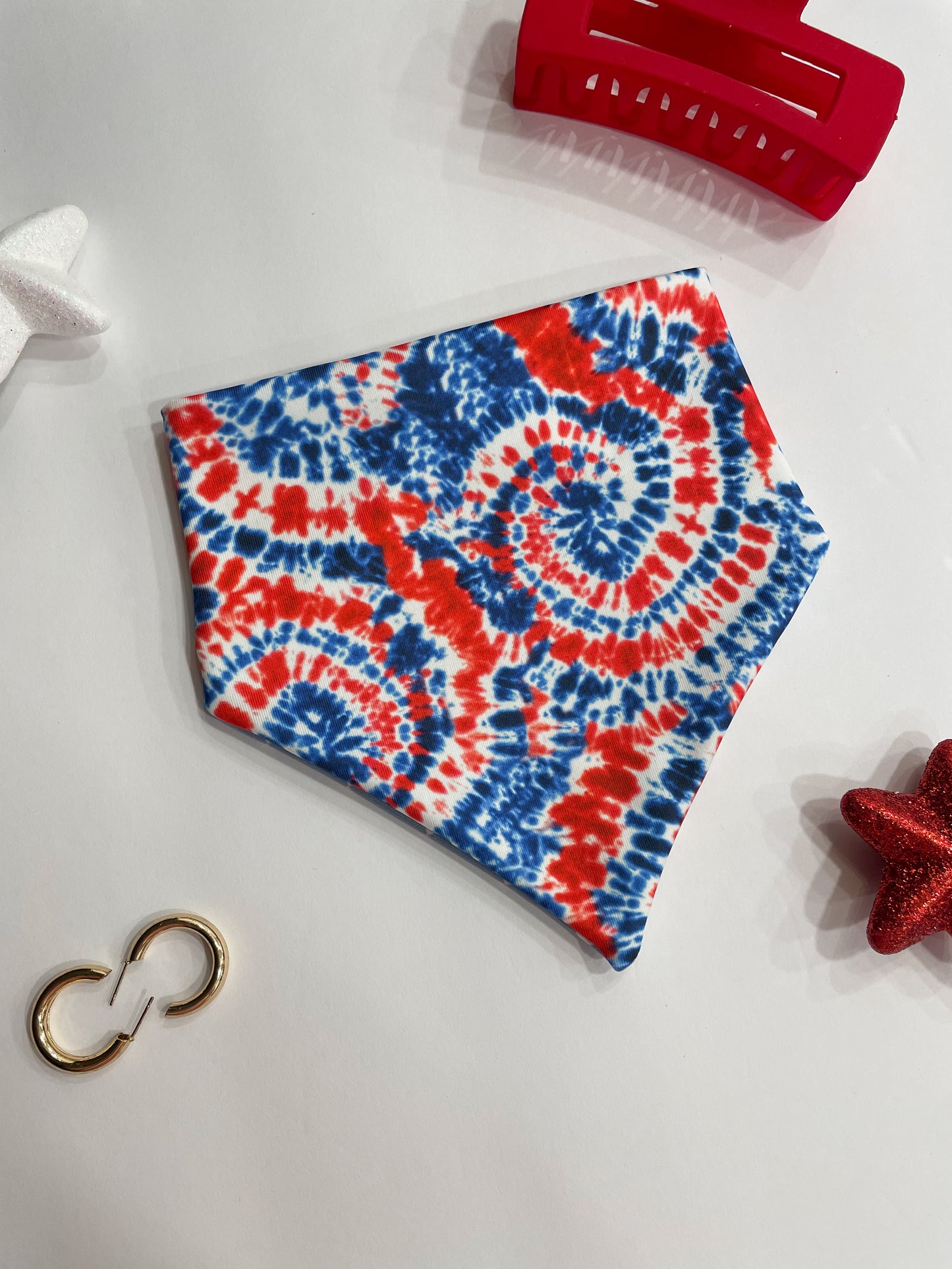 Patriotic Tie Dye Swim Bandana