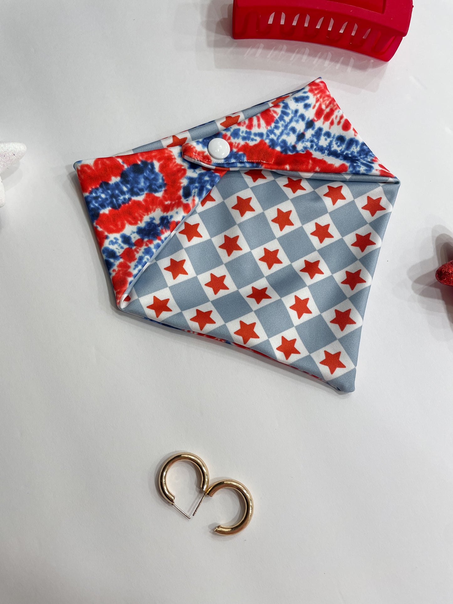 Patriotic Tie Dye Swim Bandana