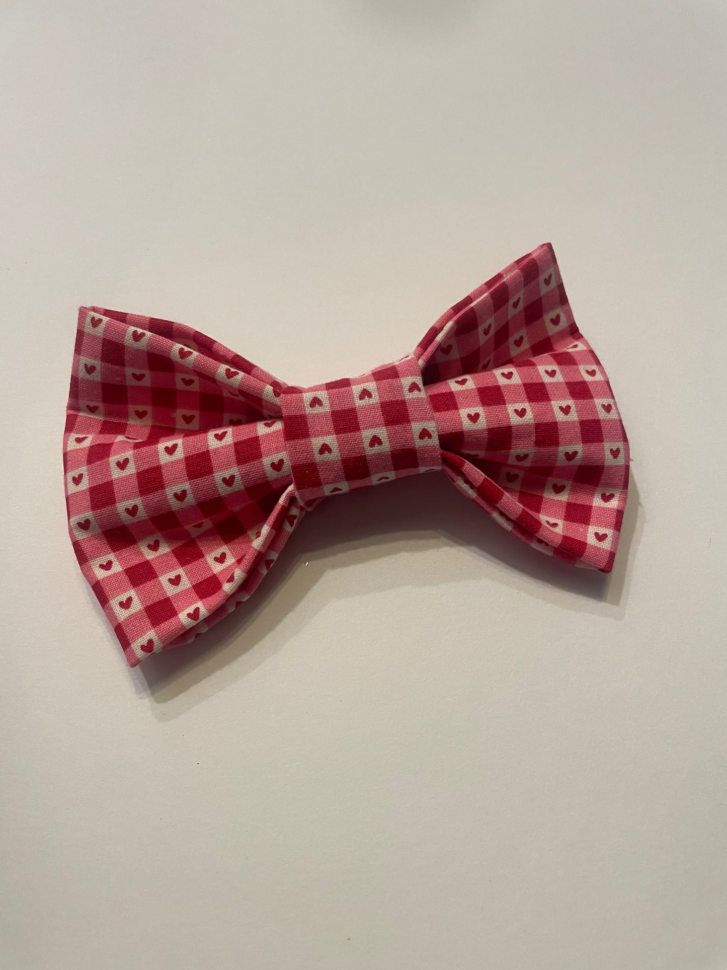 Checkered hearts bowtie
