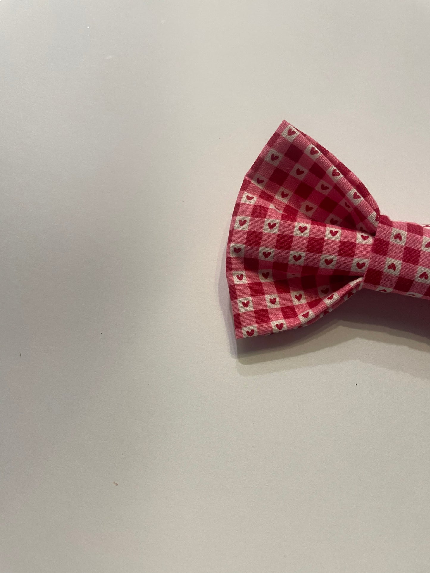 Checkered hearts bowtie