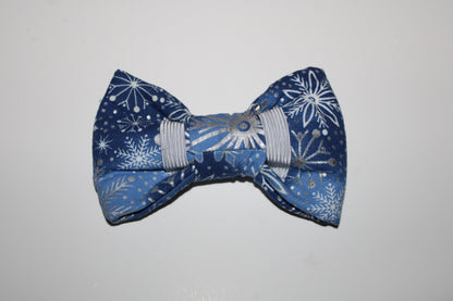 Shimmer Silver Snowflake Bowtie