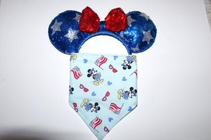 Mickey pawtriotic bandana