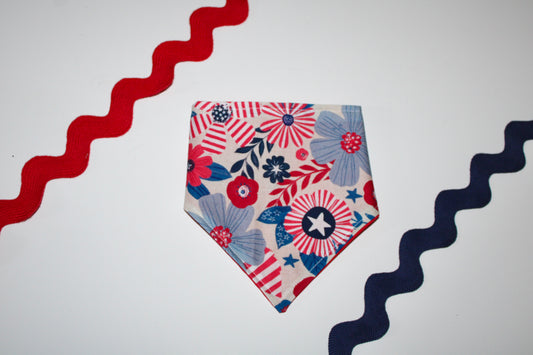 Flower Patriotic Bandana