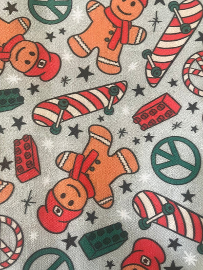“Skateboarding Gingerbread” bandana