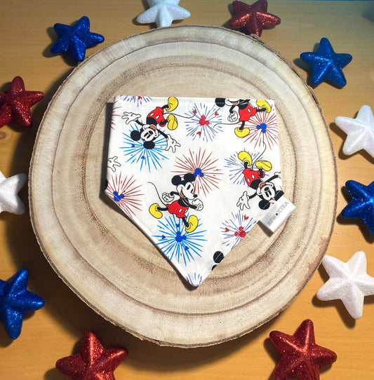 “Red, Woof, + Blue disney” bandana